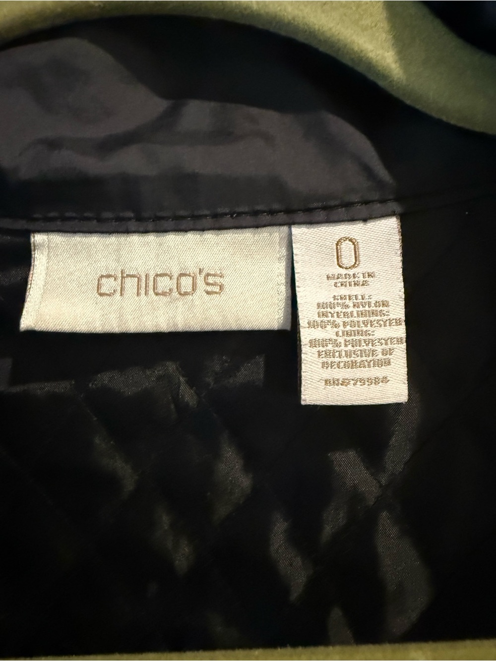 Chicos Black and White Quilted Zip-Front Jacket - Picture 4 of 7